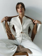 Livia – Cardigan Zip Doppiato in Cotone