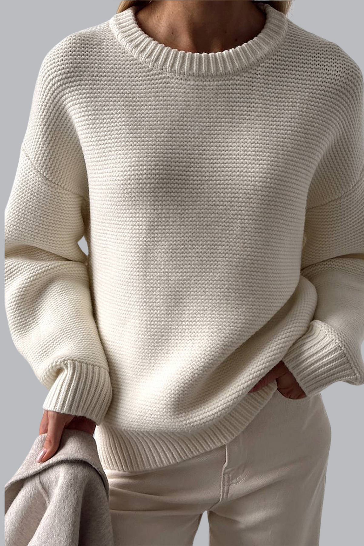 Maglia in misto cotone con meccanismo a maglia