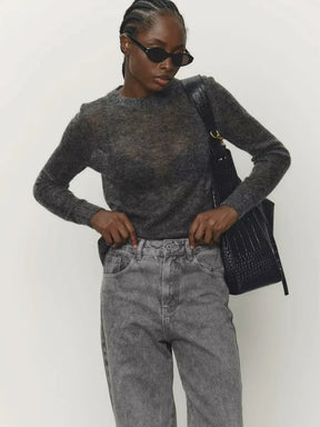 Fenra Maglia Girocollo in Mohair