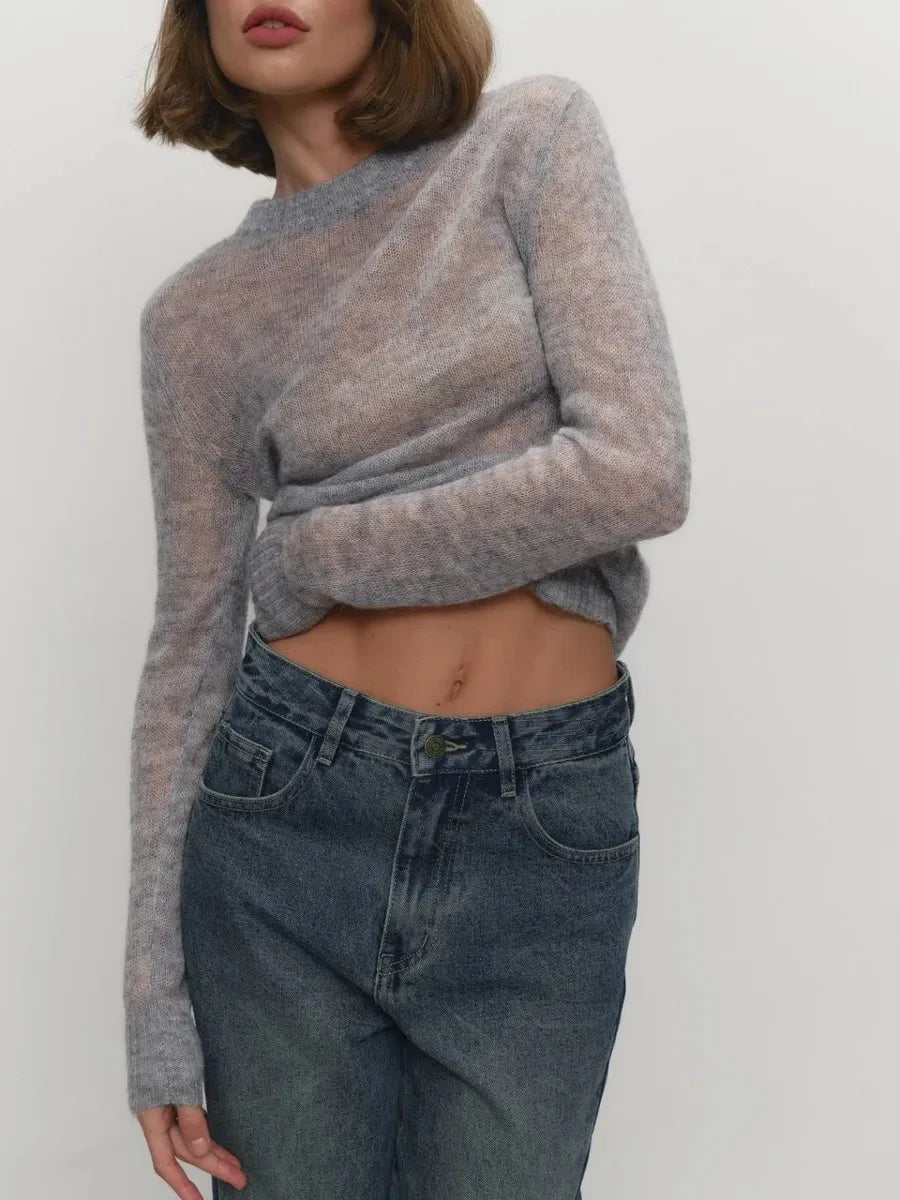 Fenra Maglia Girocollo in Mohair