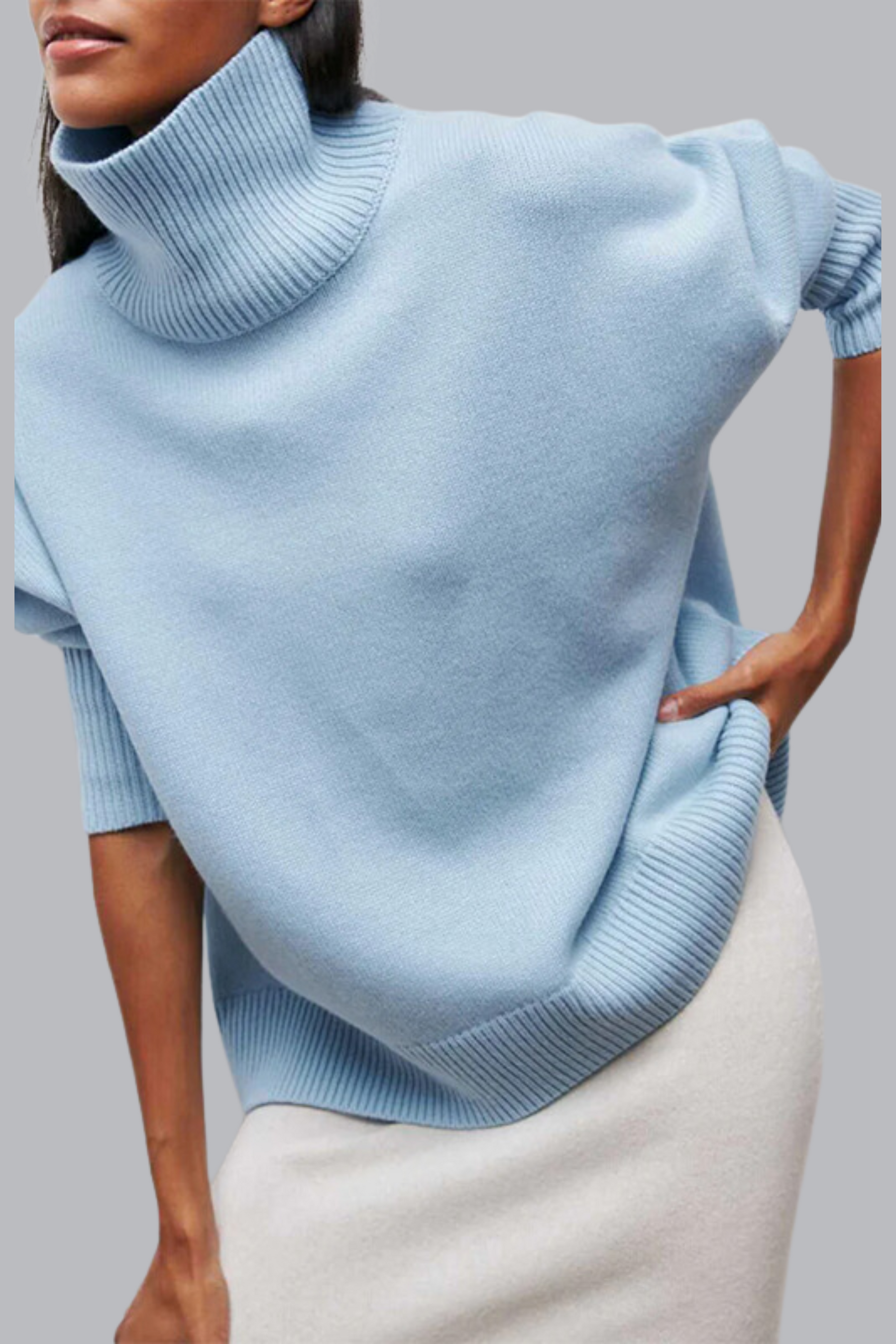 Amelia - Maglione dolcevita a maglia