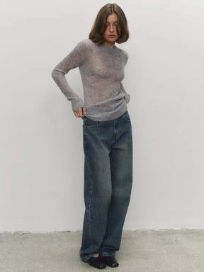 Fenra Maglia Girocollo in Mohair