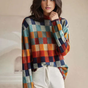 Bianca – Maglione in Merino a Quadri