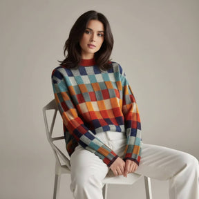 Bianca – Maglione in Merino a Quadri