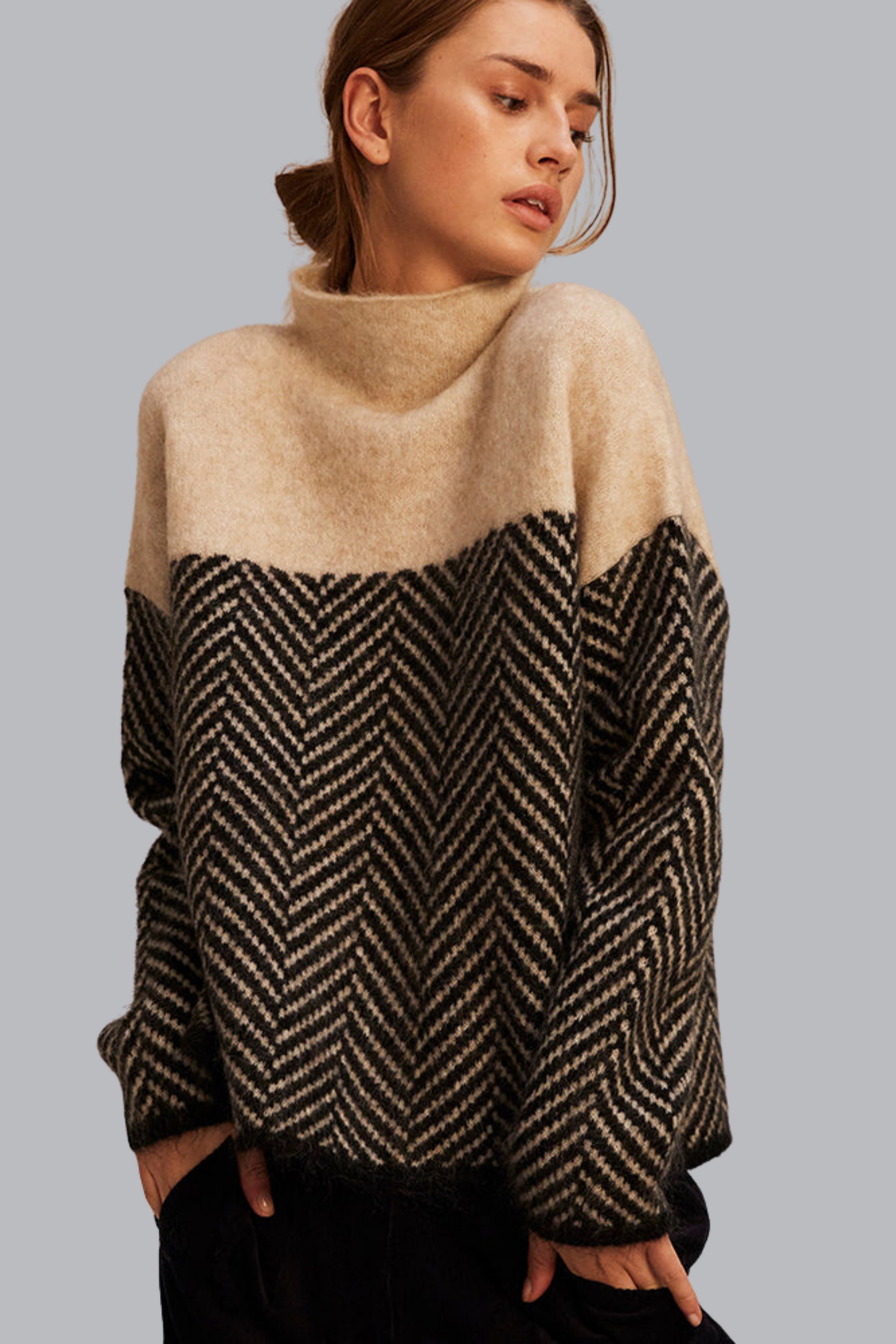 Alice -Maglione dolcevita in cotone