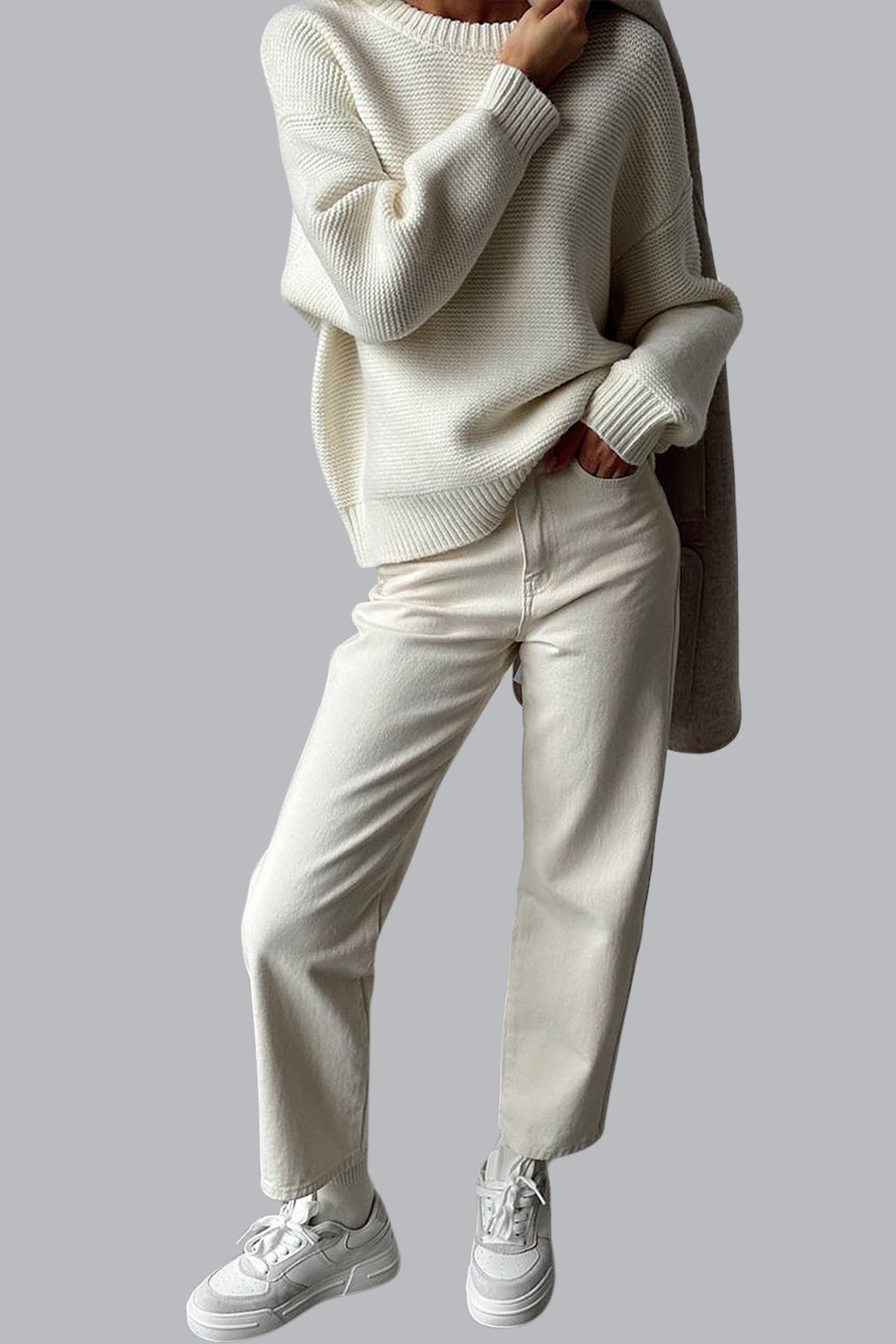 Maglia in misto cotone con meccanismo a maglia