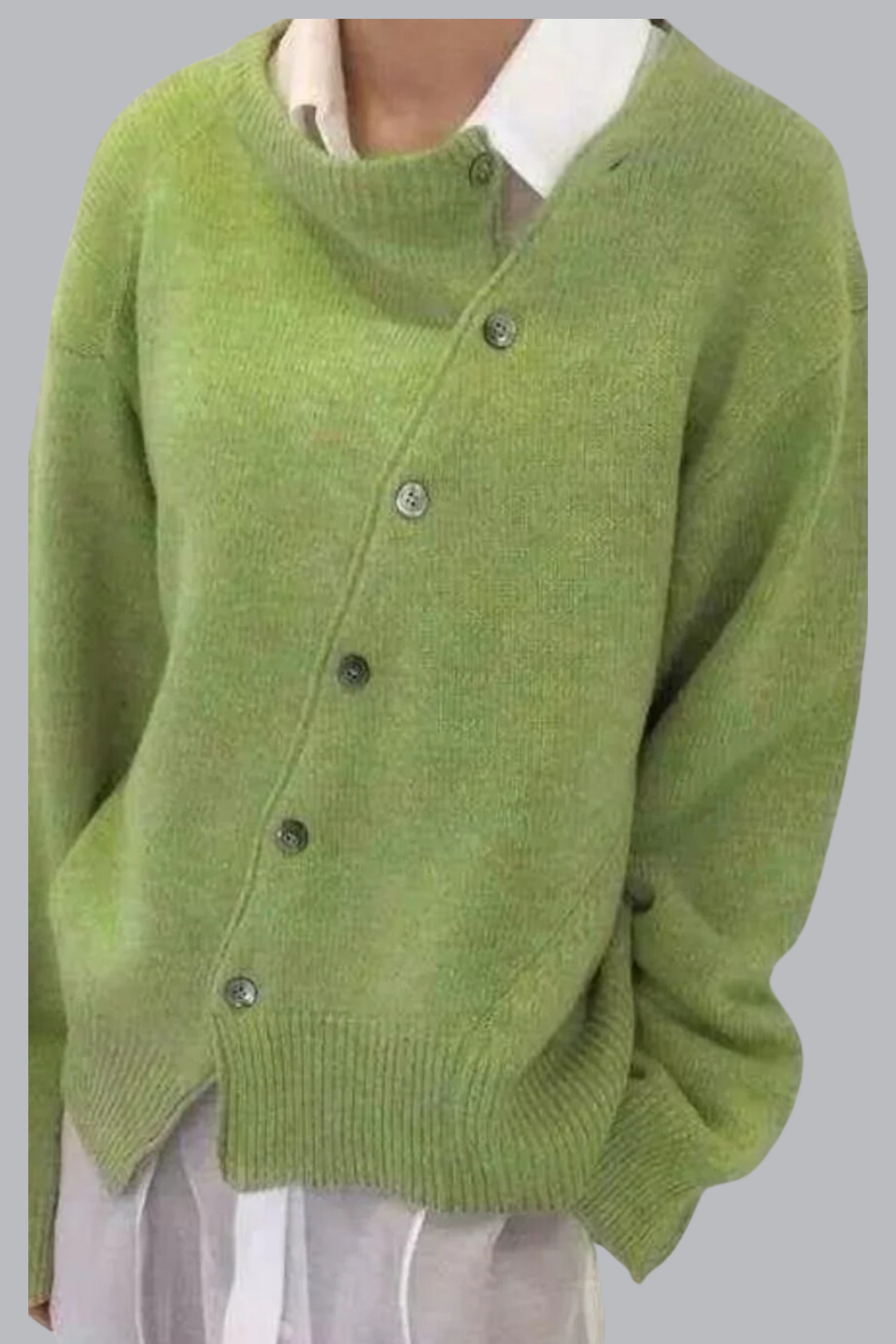 Serena - Accogliente cardigan in cashmere con bottoni giocosi